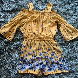 Romper with floral decor